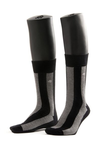 Dikey Çizgi Desenli Çorap