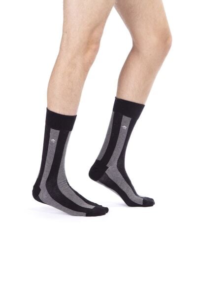 Dikey Çizgi Desenli Çorap