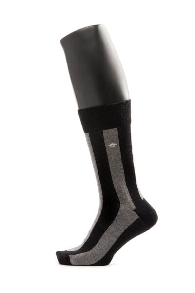 Dikey Çizgi Desenli Çorap