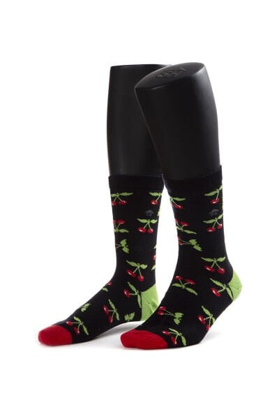 Kiraz Desenli Çorap