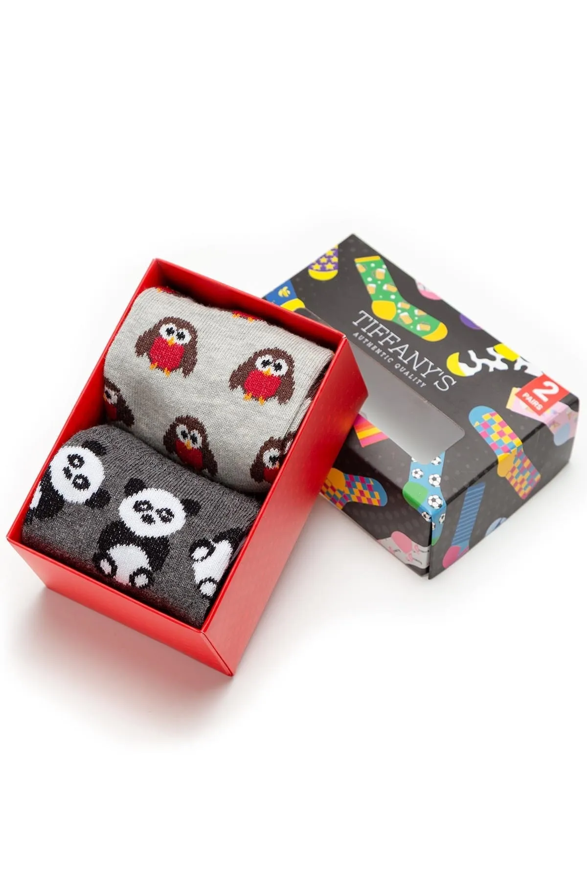 2'li Set Baykuş-Panda Desenli Çorap