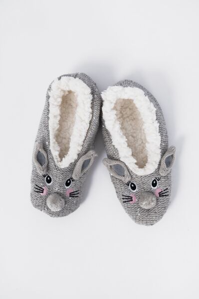 Peluş İçi Sıcak Tutucu Kaydırmaz Babet Ev Çorabı / Ev Patiği