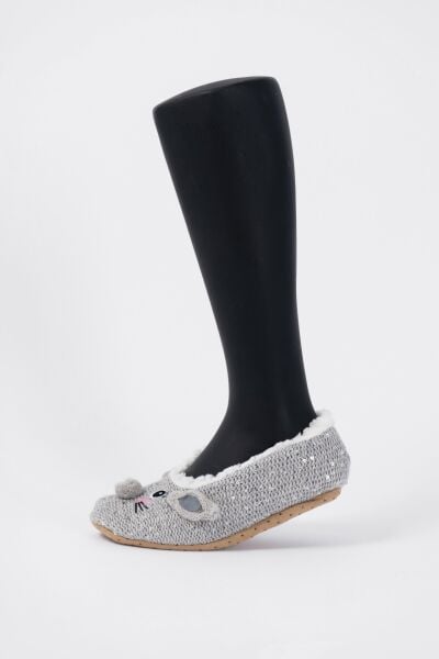 Peluş İçi Sıcak Tutucu Kaydırmaz Babet Ev Çorabı / Ev Patiği