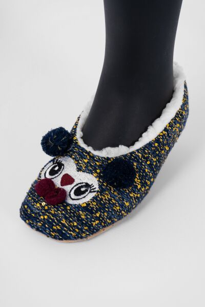 Peluş İçi Sıcak Tutucu Kaydırmaz Babet Ev Çorabı / Ev Patiği