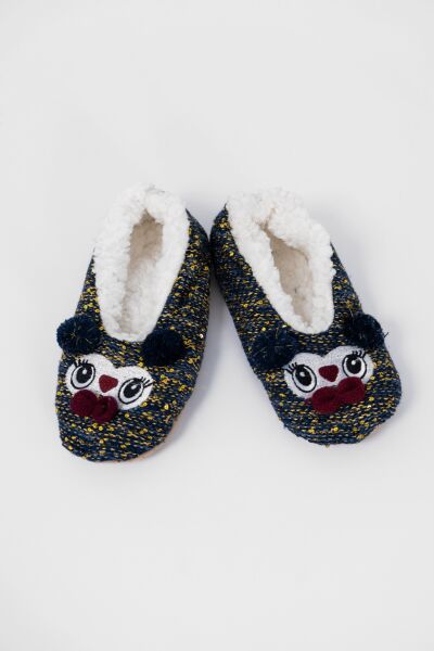 Peluş İçi Sıcak Tutucu Kaydırmaz Babet Ev Çorabı / Ev Patiği