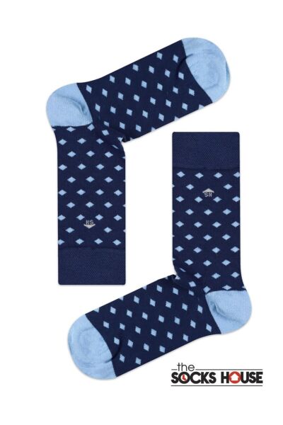 Çift Kat Bambu Küçük Elmas Desenli Çorap